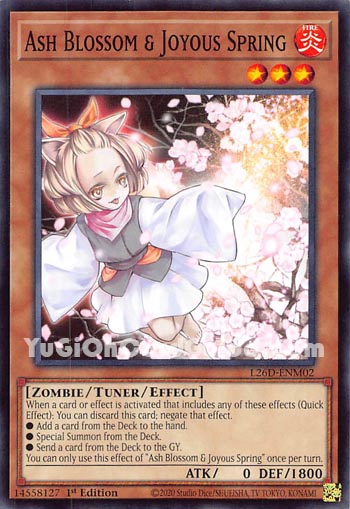 Yu-Gi-Oh Card: Ash Blossom & Joyous Spring