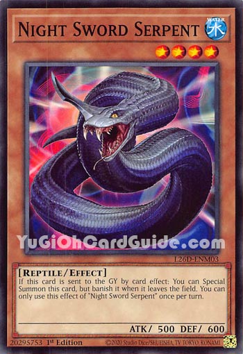 Yu-Gi-Oh Card: Night Sword Serpent