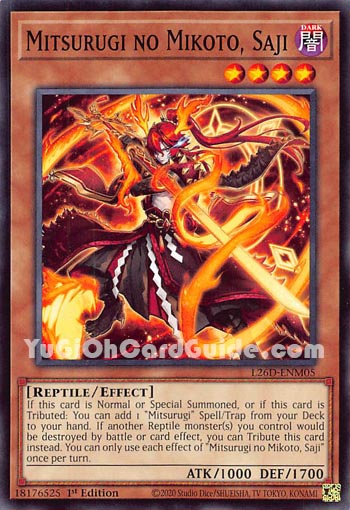 Yu-Gi-Oh Card: Mitsurugi no Mikoto, Saji