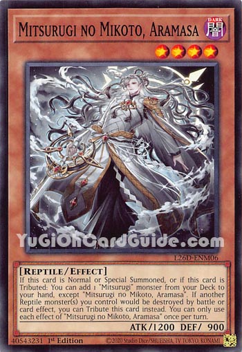 Yu-Gi-Oh Card: Mitsurugi no Mikoto, Aramasa