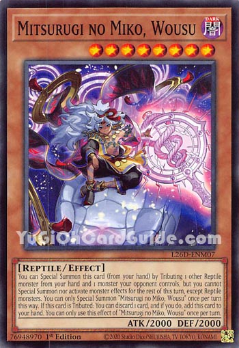 Yu-Gi-Oh Card: Mitsurugi no Miko, Wousu
