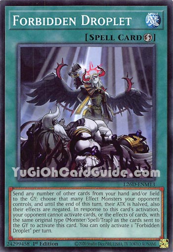 Yu-Gi-Oh Card: Forbidden Droplet