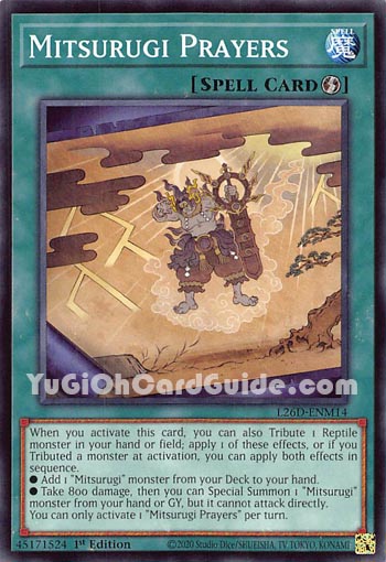 Yu-Gi-Oh Card: Mitsurugi Prayers