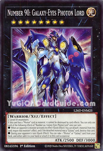Yu-Gi-Oh Card: Number 90: Galaxy-Eyes Photon Lord