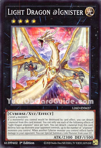 Yu-Gi-Oh Card: Light Dragon @Ignister