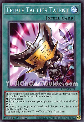 Yu-Gi-Oh Card: Triple Tactics Talent