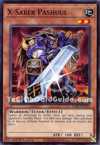 Yu-Gi-Oh Card: X-Saber Pashuul