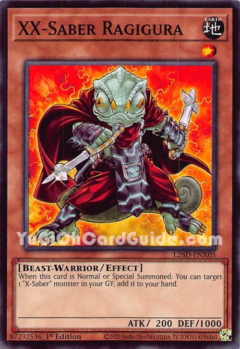 Yu-Gi-Oh Card: XX-Saber Ragigura