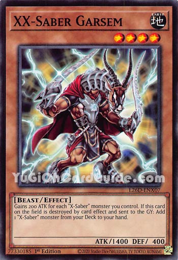 Yu-Gi-Oh Card: XX-Saber Garsem