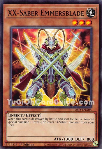 Yu-Gi-Oh Card: XX-Saber Emmersblade