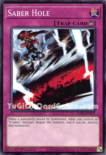 Yu-Gi-Oh Card: Saber Hole