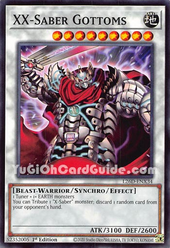 Yu-Gi-Oh Card: XX-Saber Gottoms