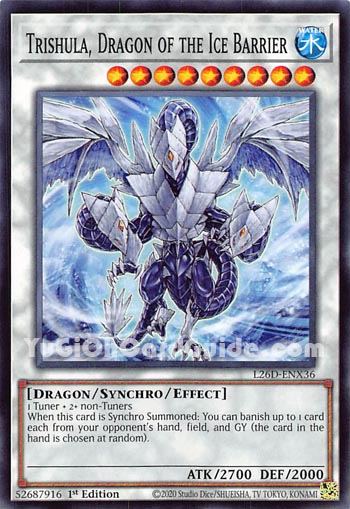 Yu-Gi-Oh Card: Trishula, Dragon of the Ice Barrier