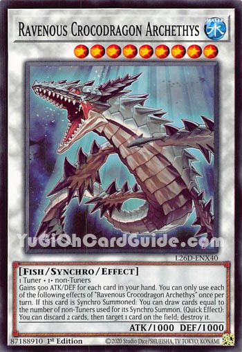 Yu-Gi-Oh Card: Ravenous Crocodragon Archethys