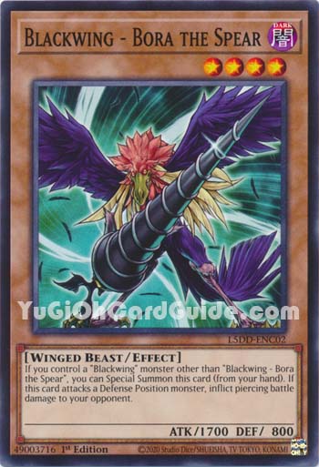 Yu-Gi-Oh Card: Blackwing - Bora the Spear