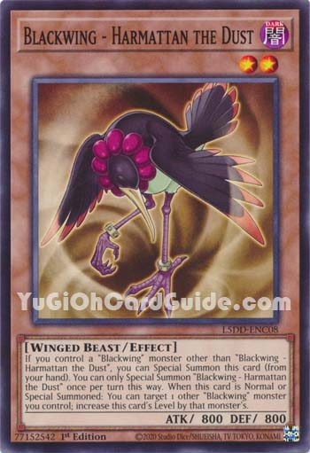 Yu-Gi-Oh Card: Blackwing - Harmattan the Dust