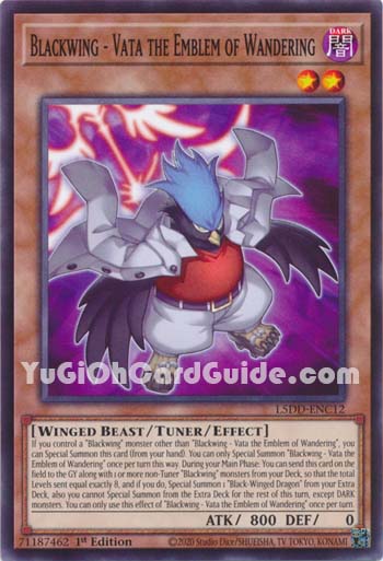 Yu-Gi-Oh Card: Blackwing - Vata the Emblem of Wandering
