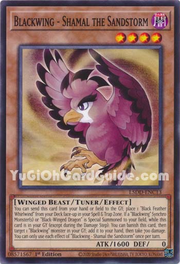 Yu-Gi-Oh Card: Blackwing - Shamal the Sandstorm