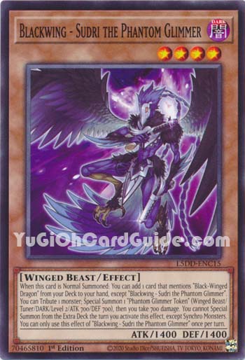 Yu-Gi-Oh Card: Blackwing - Sudri the Phantom Glimmer