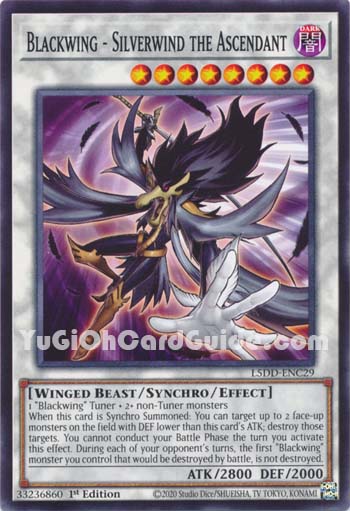 Yu-Gi-Oh Card: Blackwing - Silverwind the Ascendant