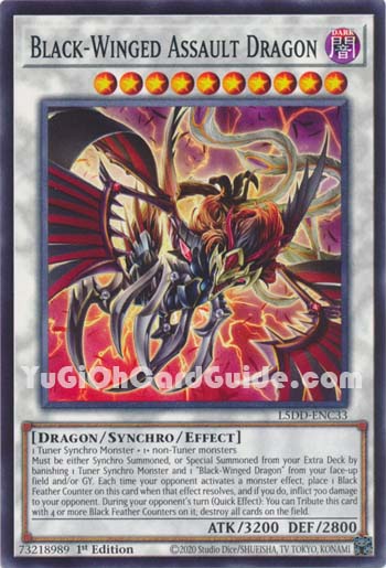 Yu-Gi-Oh Card: Black-Winged Assault Dragon