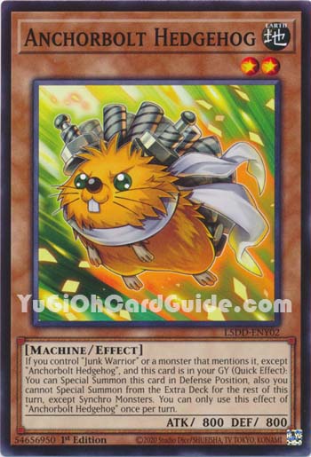 Yu-Gi-Oh Card: Anchorbolt Hedgehog