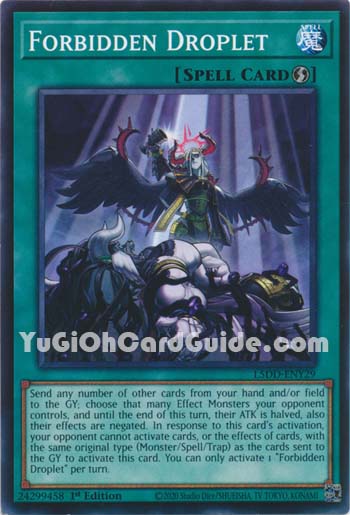 Yu-Gi-Oh Card: Forbidden Droplet