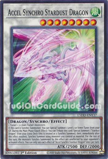 Yu-Gi-Oh Card: Accel Synchro Stardust Dragon