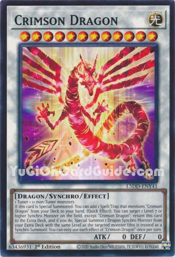 Yu-Gi-Oh Card: Crimson Dragon
