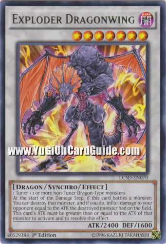 Yu-Gi-Oh Card: Exploder Dragonwing