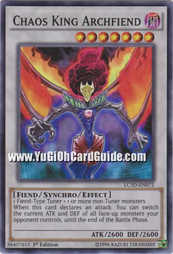 Yu-Gi-Oh Card: Chaos King Archfiend