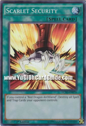 Yu-Gi-Oh Card: Scarlet Security