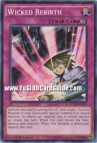Yu-Gi-Oh Card: Wicked Rebirth