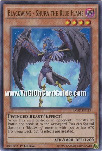 Yu-Gi-Oh Card: Blackwing - Shura the Blue Flame