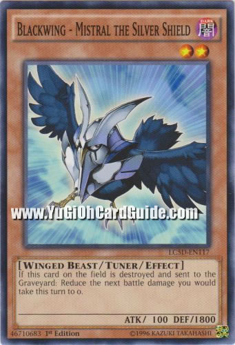 Yu-Gi-Oh Card: Blackwing - Mistral the Silver Shield