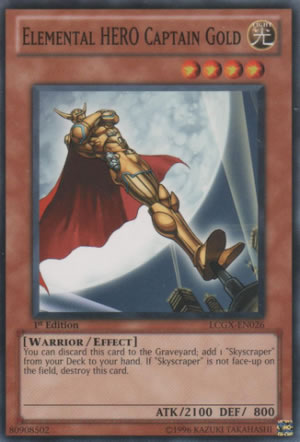 Yu-Gi-Oh Card: Elemental HERO Captain Gold