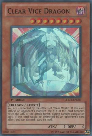 Yu-Gi-Oh Card: Clear Vice Dragon