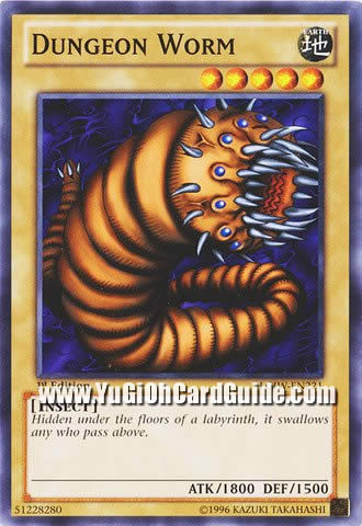 Yu-Gi-Oh Card: Dungeon Worm