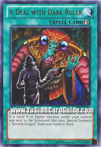 Yu-Gi-Oh Card: A Deal with Dark Ruler