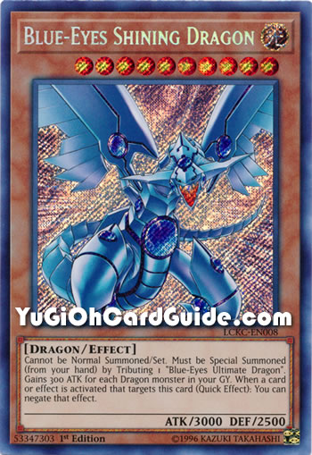 Yu-Gi-Oh Card: Blue-Eyes Shining Dragon