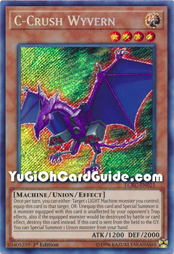 Yu-Gi-Oh Card: C-Crush Wyvern
