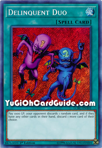 Yu-Gi-Oh Card: Delinquent Duo