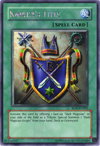 Yu-Gi-Oh Card: Knight's Title