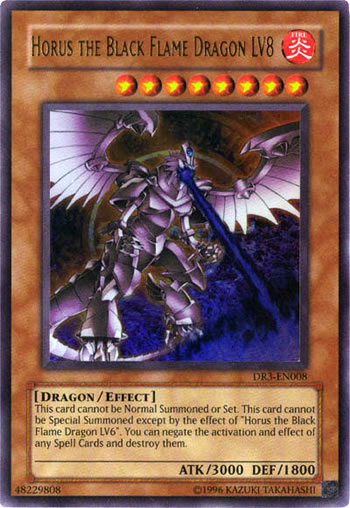 Yu-Gi-Oh Card: Horus the Black Flame Dragon LV8