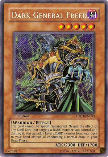 Yu-Gi-Oh Card: Dark General Freed