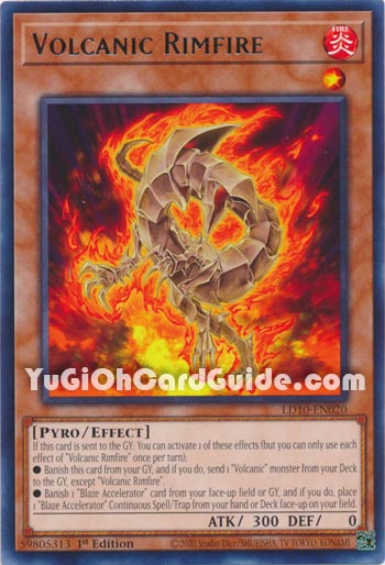 Yu-Gi-Oh Card: Volcanic Rimfire