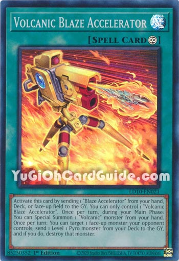 Yu-Gi-Oh Card: Volcanic Blaze Accelerator