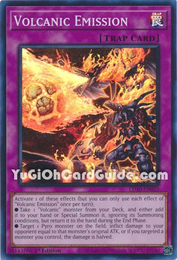 Yu-Gi-Oh Card: Volcanic Emission