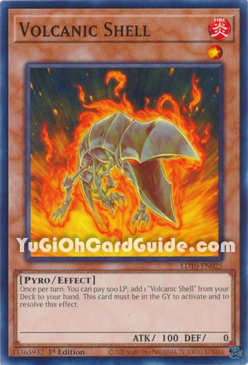 Yu-Gi-Oh Card: Volcanic Shell