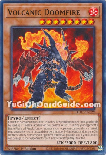 Yu-Gi-Oh Card: Volcanic Doomfire